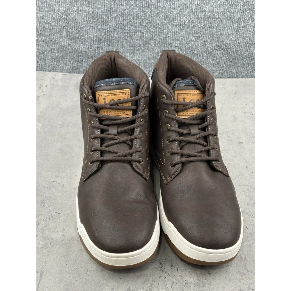 Lee Spencer High Top Sneakers Men's 10.5 Brown Casual Lace Up Boots Comfort